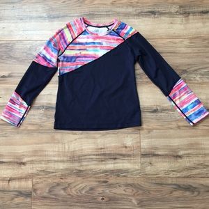 Athleta Girls size 12 long sleeves multicolored